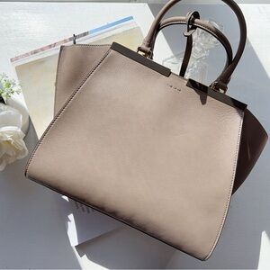 Fendi 3Jours Nappa Leather Handbag In Camel